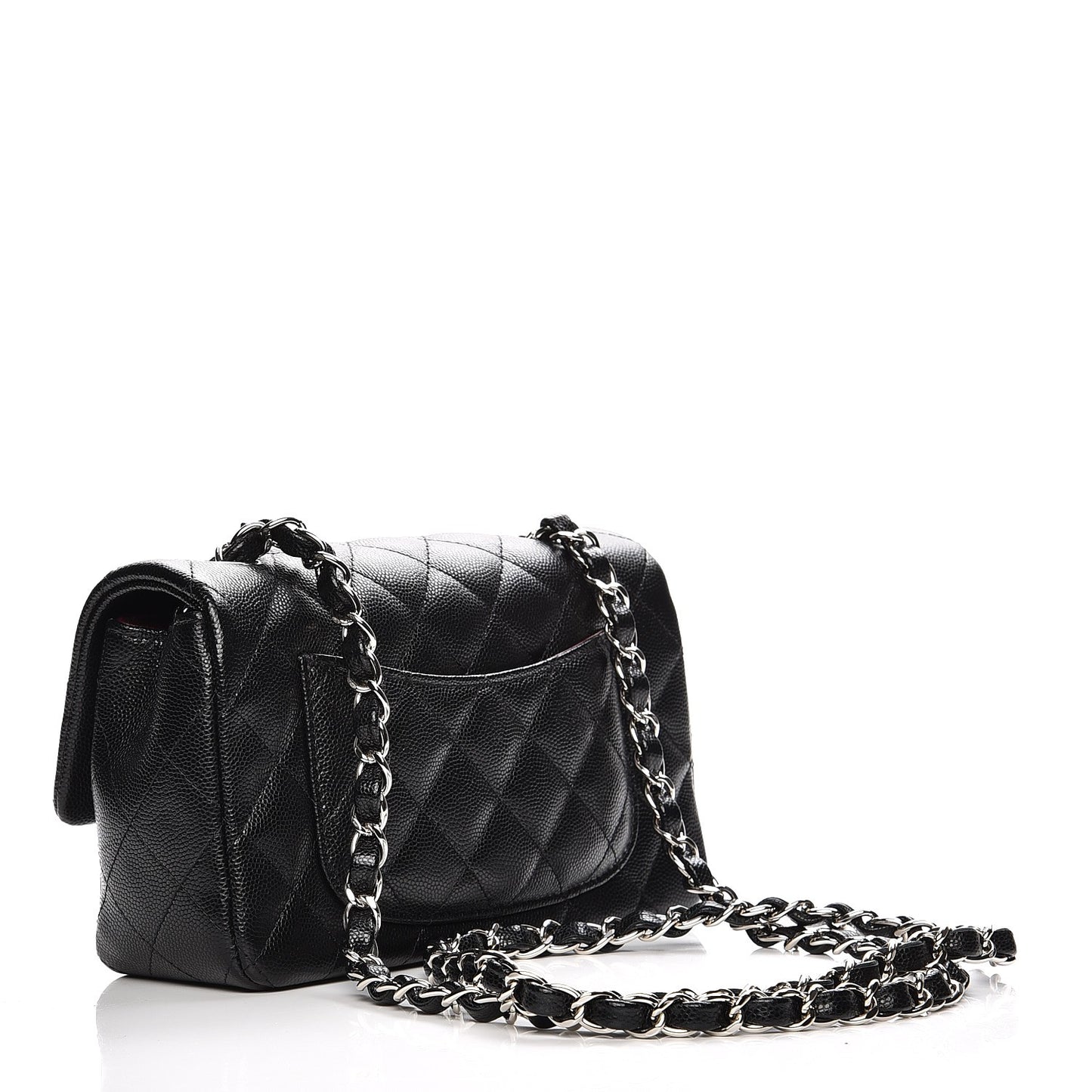 Caviar Quilted Mini Rectangular Flap Black
