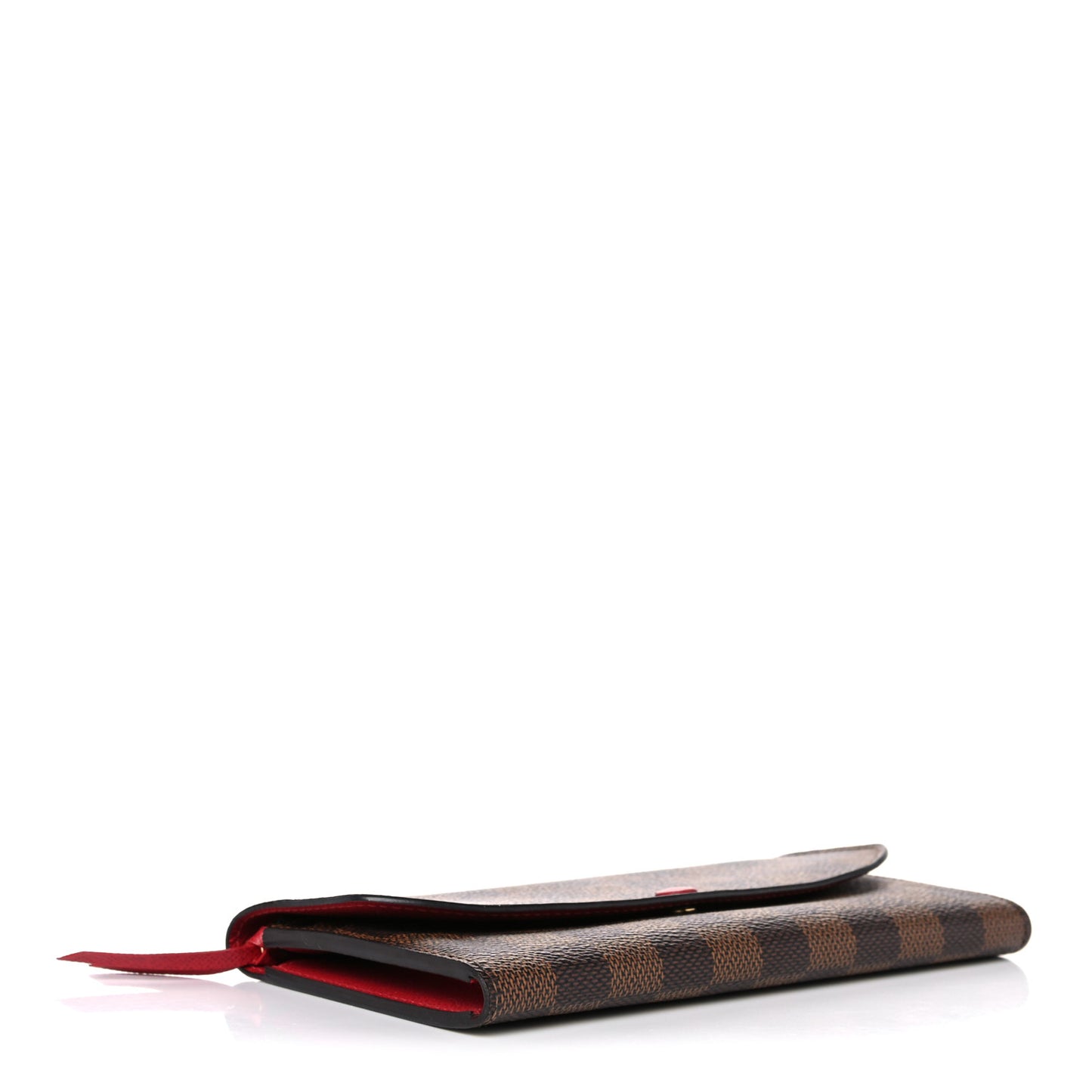 Damier Ebene Emilie Wallet Red