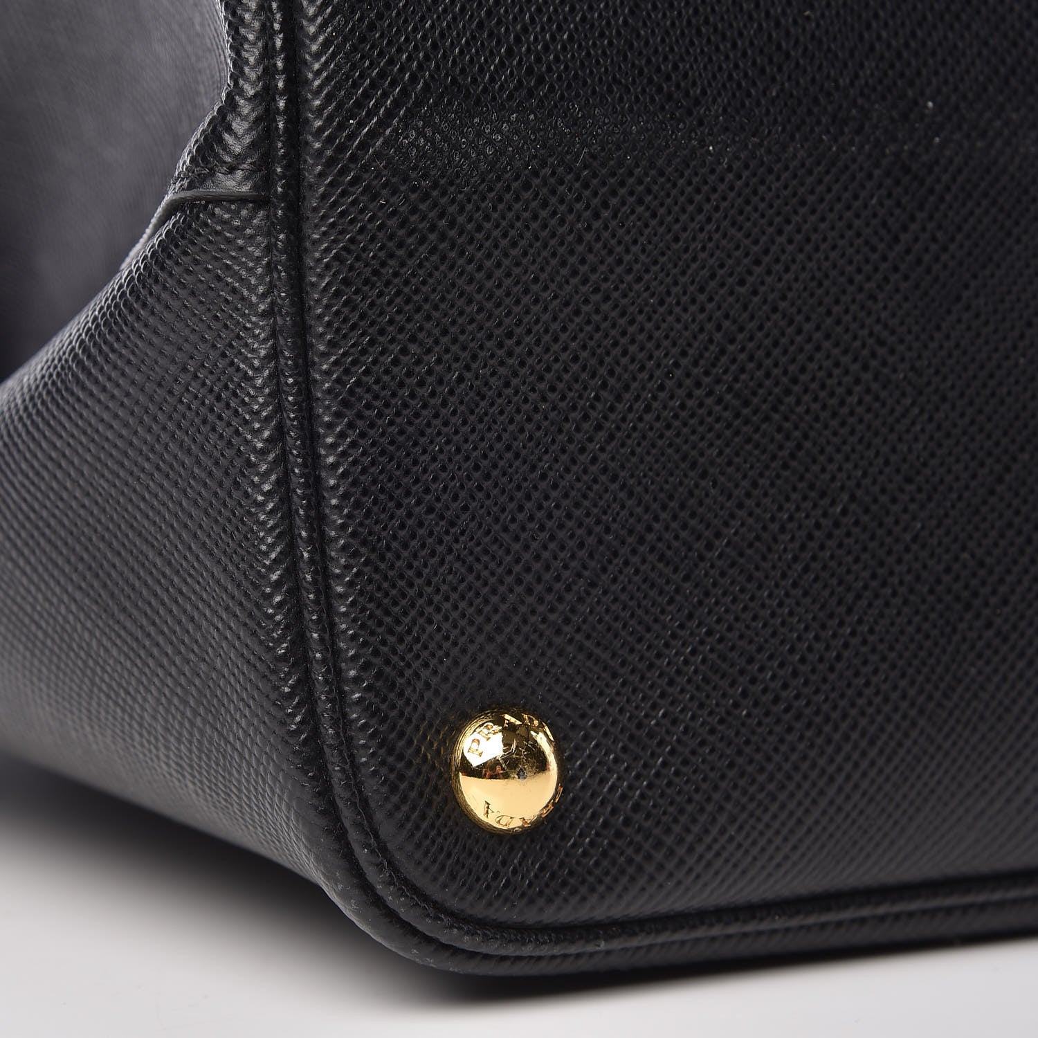 Prada Saffiano Cuir Large Double Bag Black Fuoco 11 of 14
