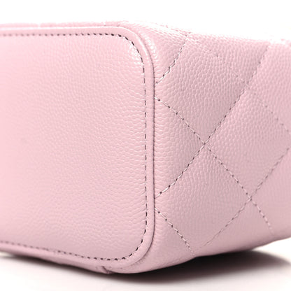 Chanel Caviar Quilted Mini Vanity Case With Chain Light Pink 10 of 10