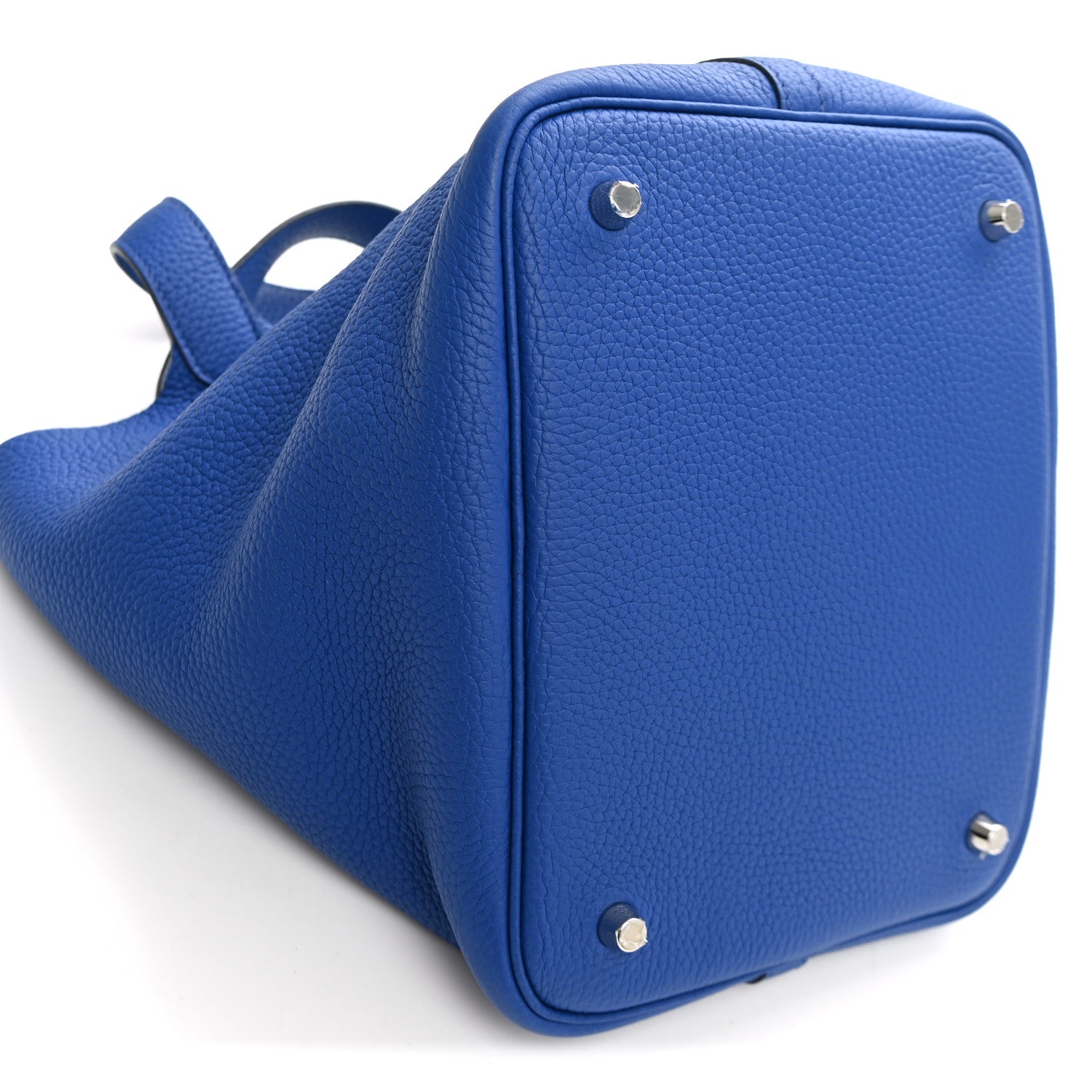 Hermes Taurillon Clemence Picotin Lock 22 MM Bleu Electrique 9 of 10