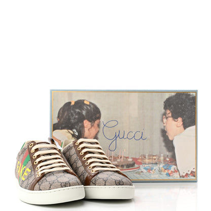 Gucci GG Supreme Monogram Fake/Not Womens Ace Sneakers 38.5 Beige New Shamarock Brown Sugar 10 of 10