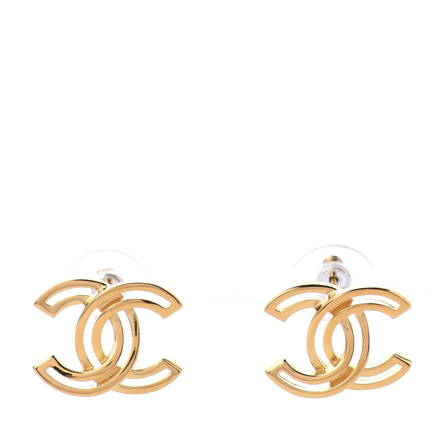 Chanel Metal Obazine CC Earrings Gold 1 of 5
