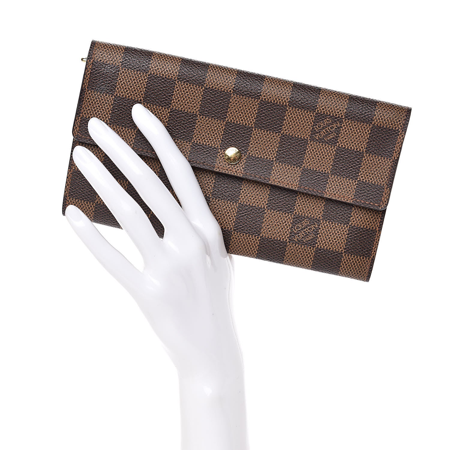 Louis Vuitton Damier Ebene Sarah Wallet 2 of 7