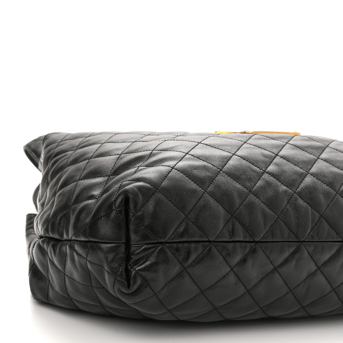 Lambskin Quilted Maxi Icare Shopping Tote Black