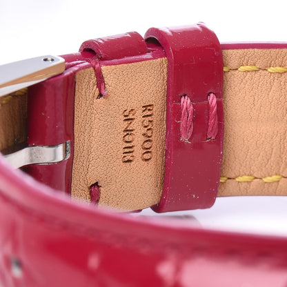 Louis Vuitton Stainless Steel Vernis Diamond 28mm Tambour Quartz Watch Red 6 of 8
