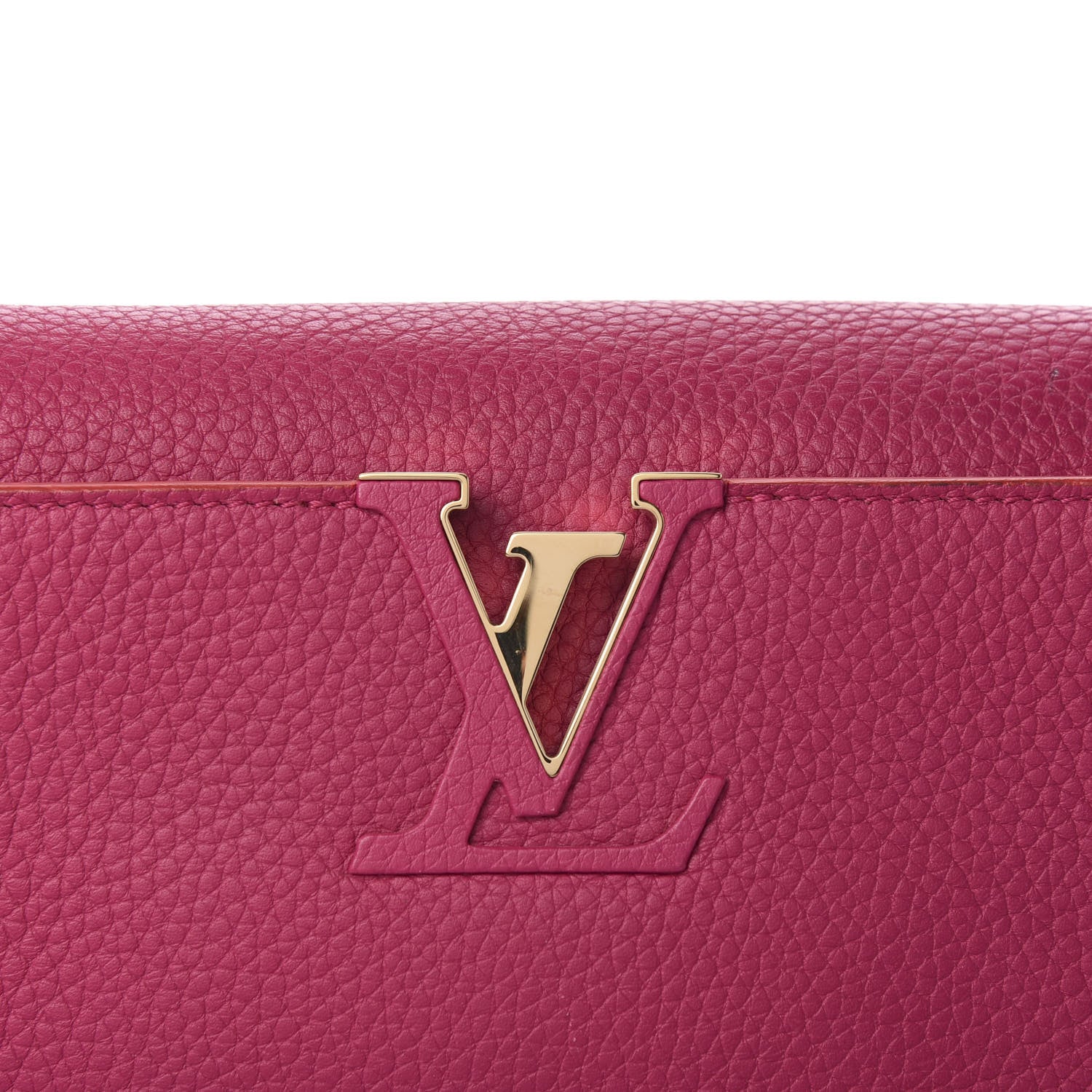 Louis Vuitton Taurillon Capucines MM Hibiscus Flamingo 9 of 9