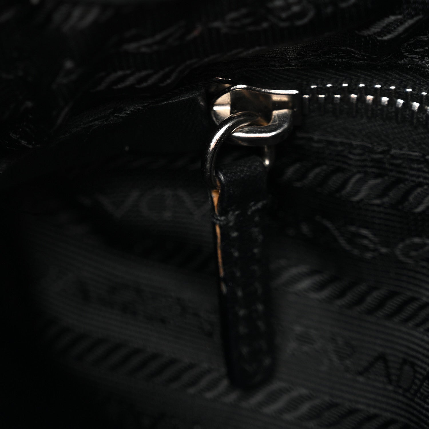 Prada Tessuto Nylon Moon Shoulder Bag Black 7 of 12