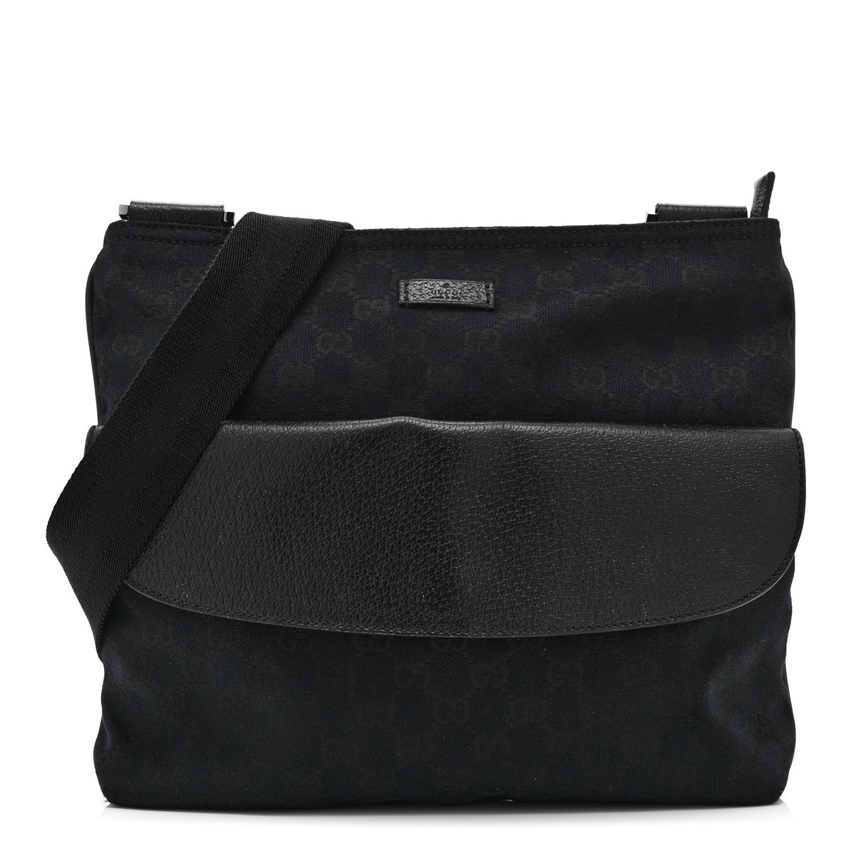 Gucci Monogram Signature Web Small Messenger Black 1 of 11