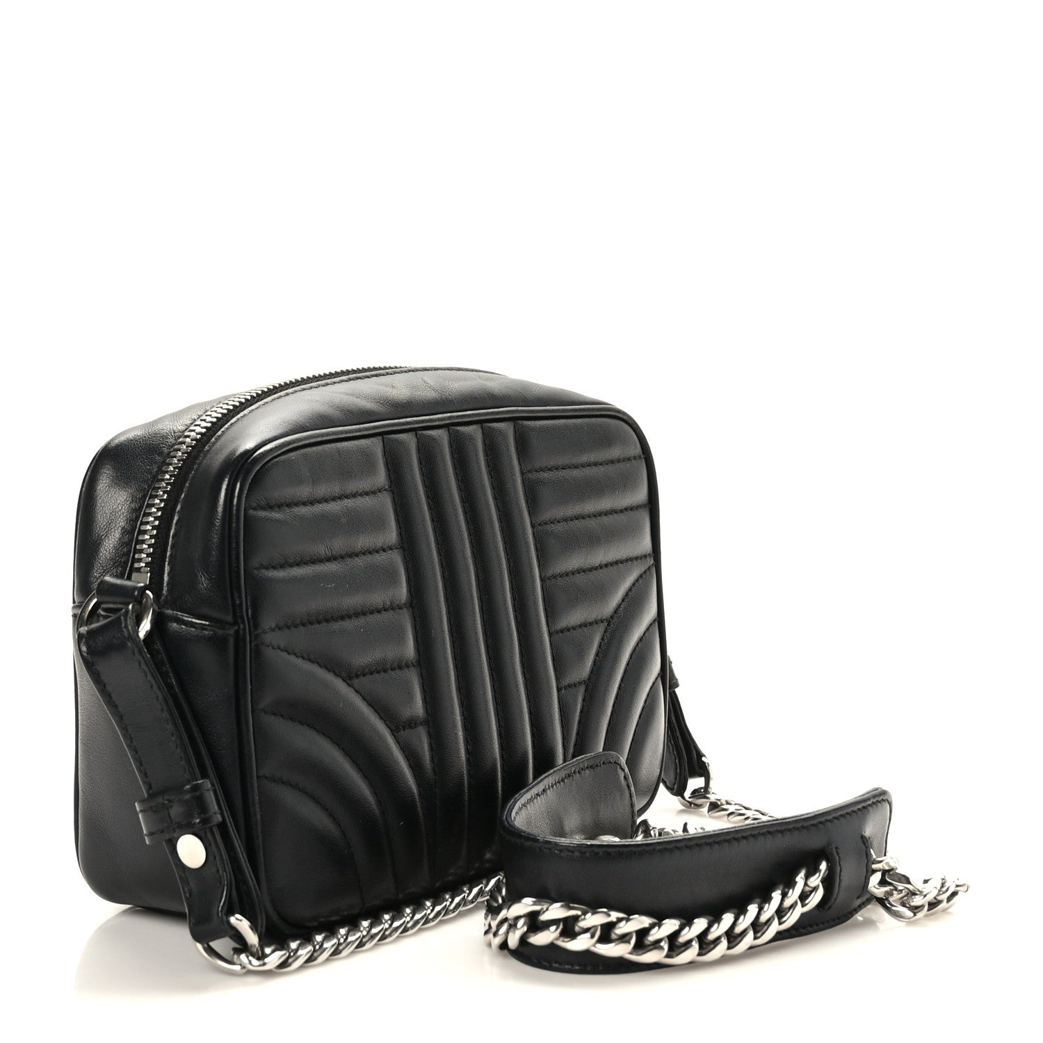 Prada Soft Calfskin Diagramme Camera Bag Black 3 of 15