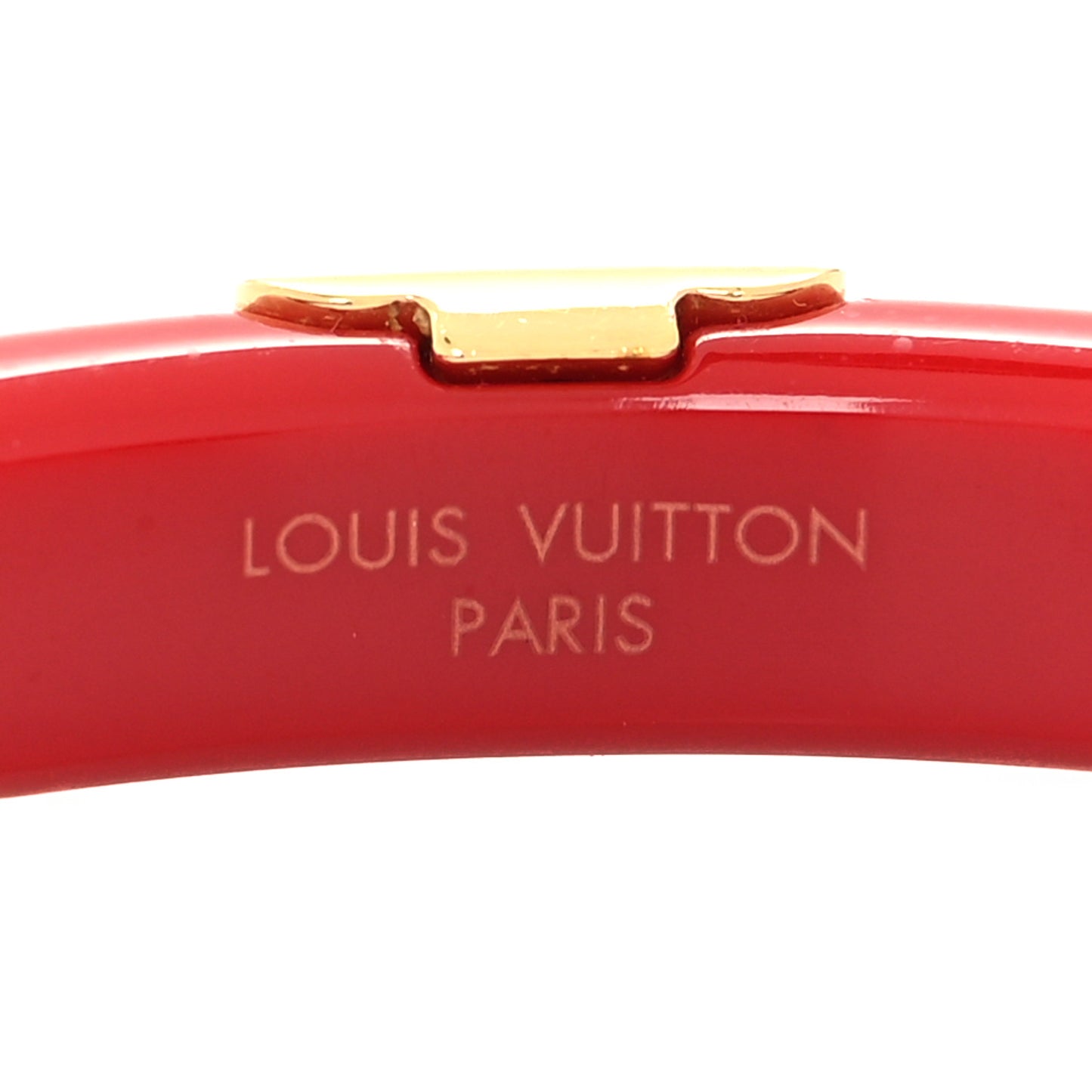 LOUIS VUITTON Resin Daily Monogram Bracelet M Red