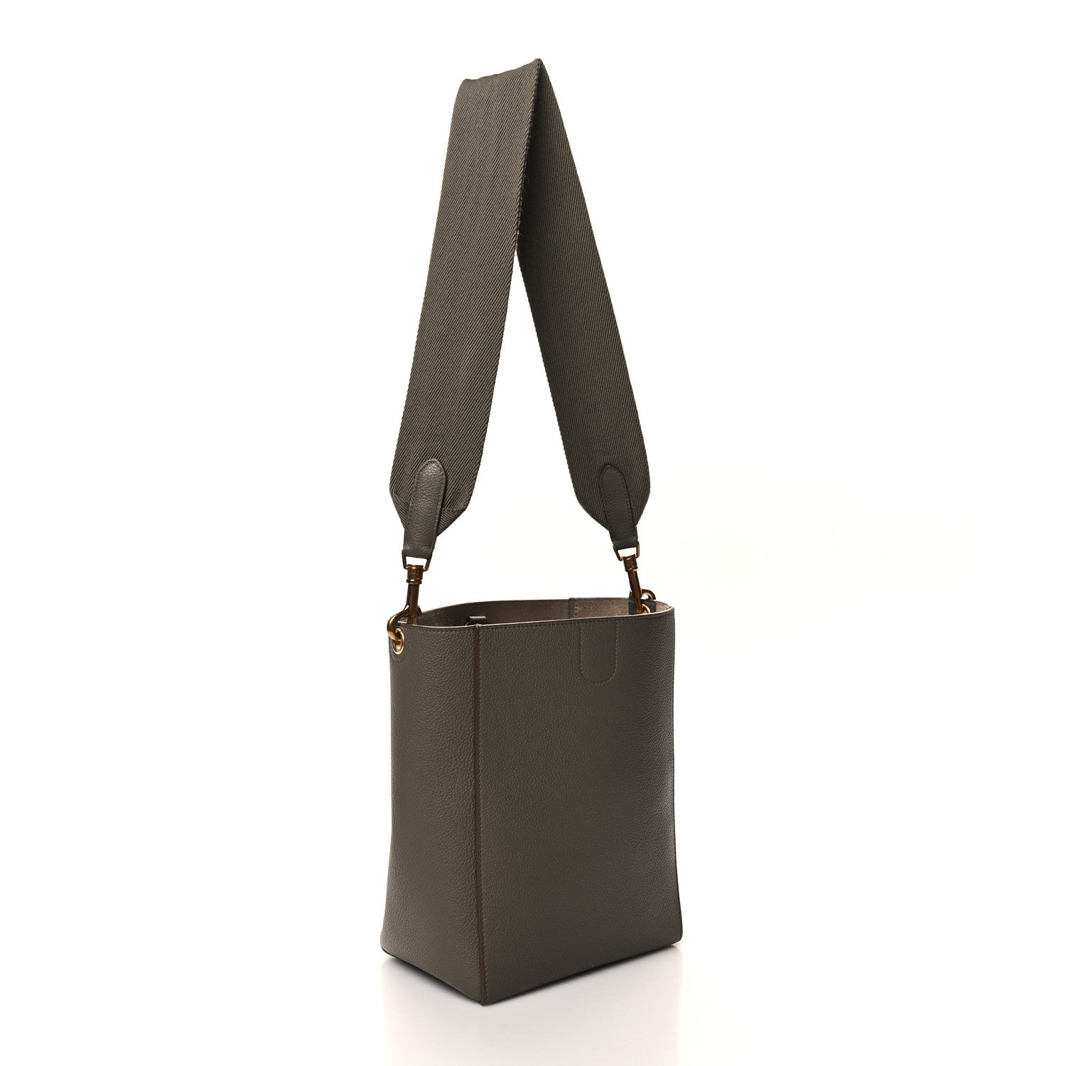 Celine Soft Grained Calfskin Small Sangle Bucket Bag Taupe 3 of 10
