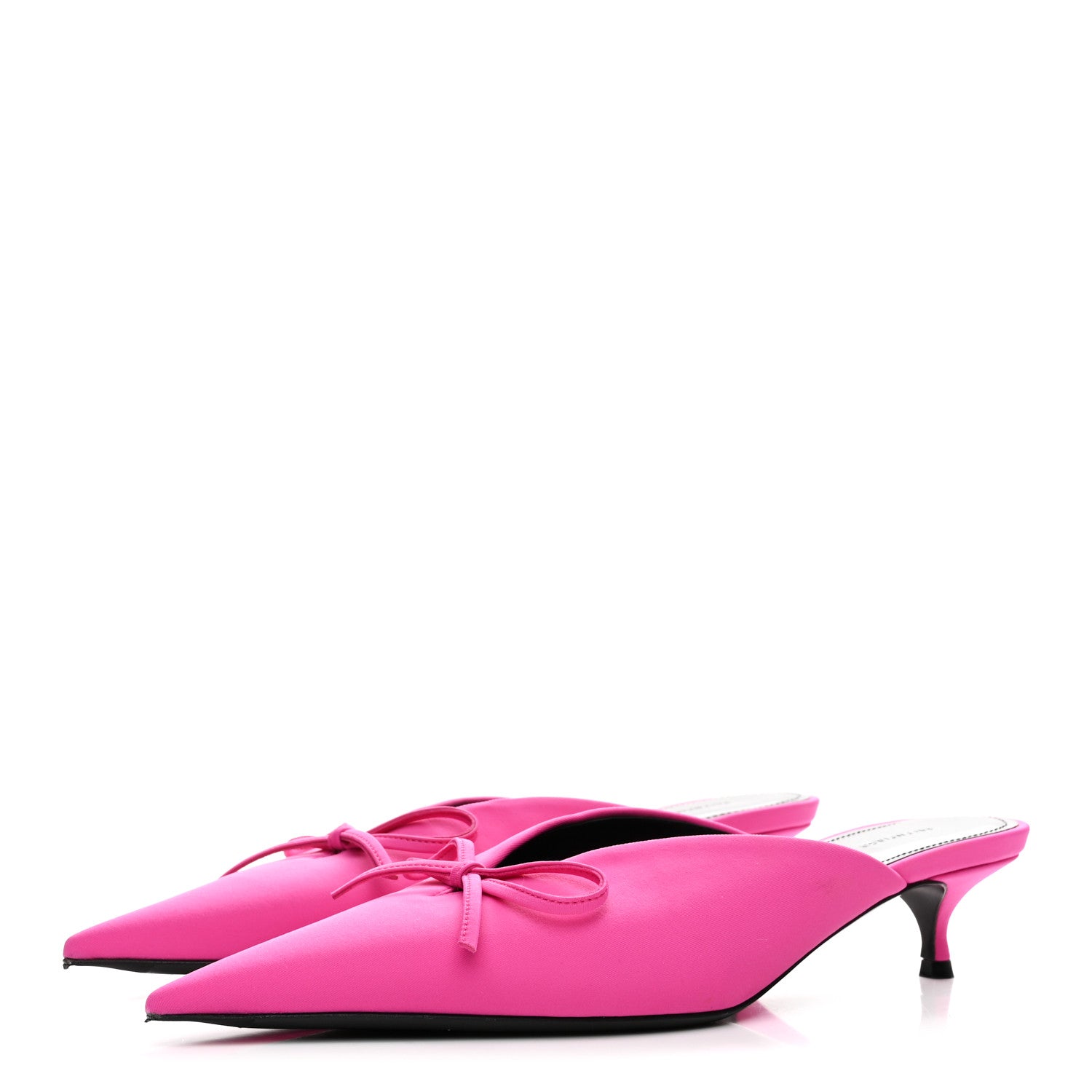 Balenciaga Nylon Pointed Toe Knife 40mm Mules 37 Rose Fuchsia 4 of 9