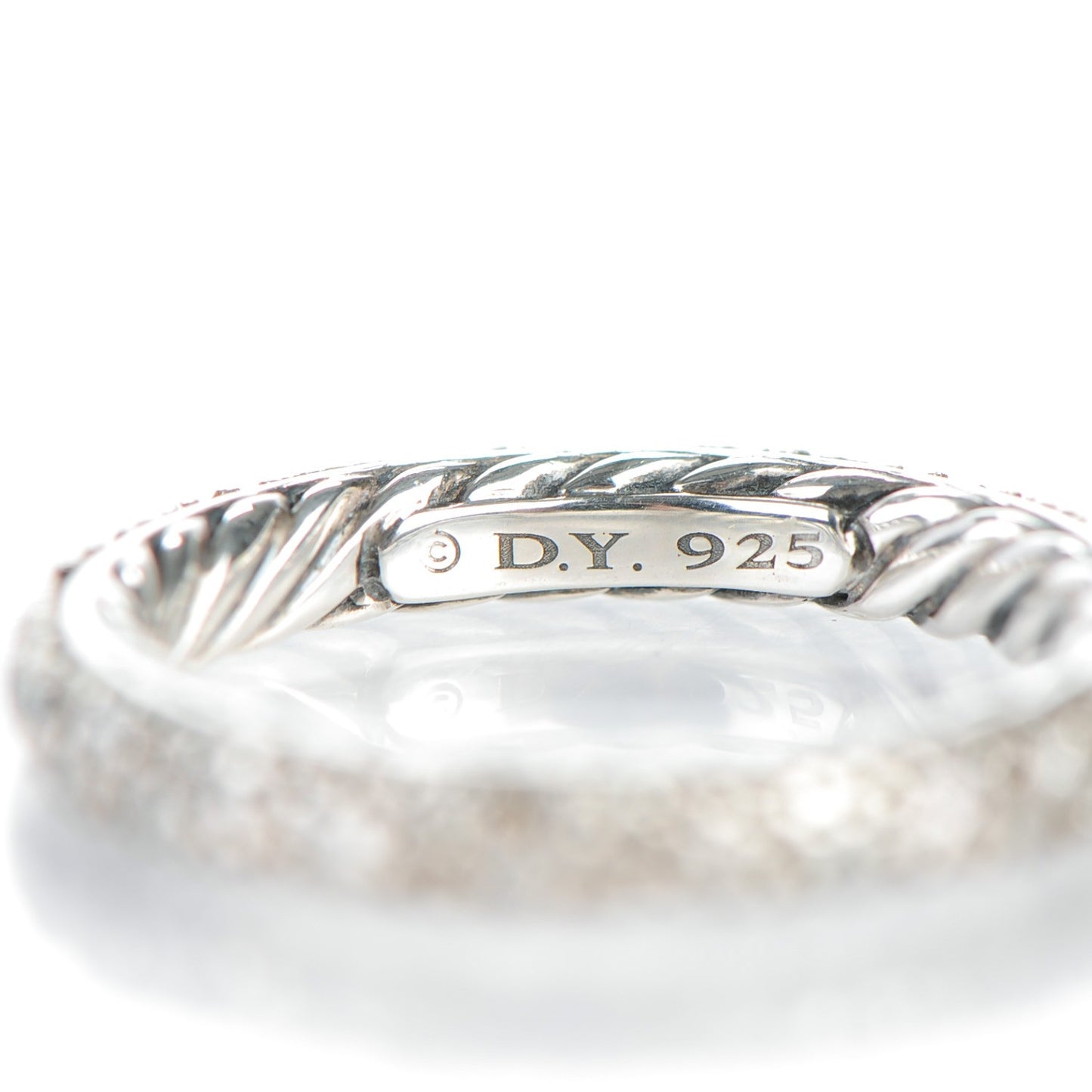 Sterling Silver Diamond 3mm Midnight Melange Band Ring 48.5 4.75