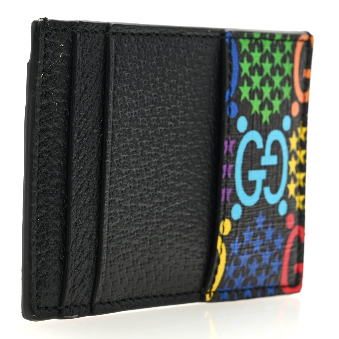GG Supreme Monogram Psychedelic Card Holder Black