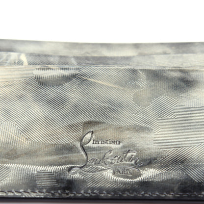 Christian Louboutin Textured Calfskin Print Card Holder Grey 9 of 9