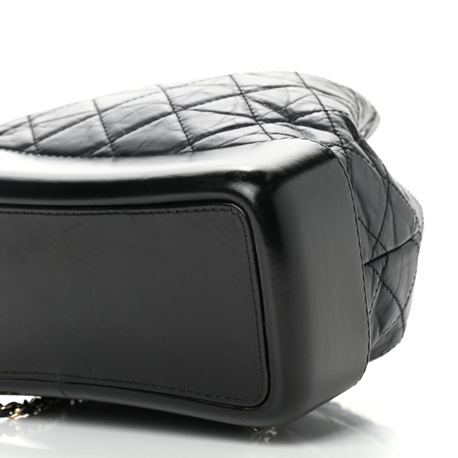 Chanel Aged Calfskin Quilted Small Gabrielle Backpack Black 9 of 10