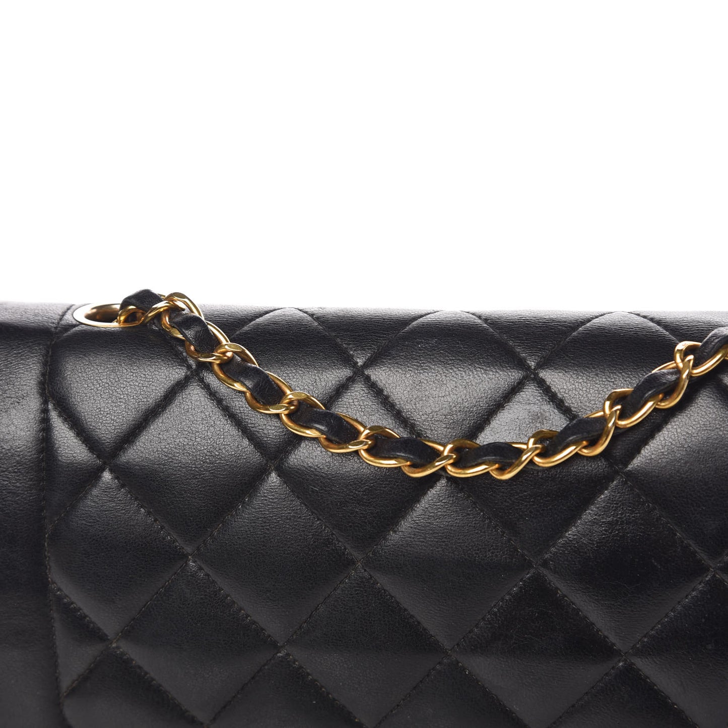 Lambskin Quilted Medium Single Flap Black