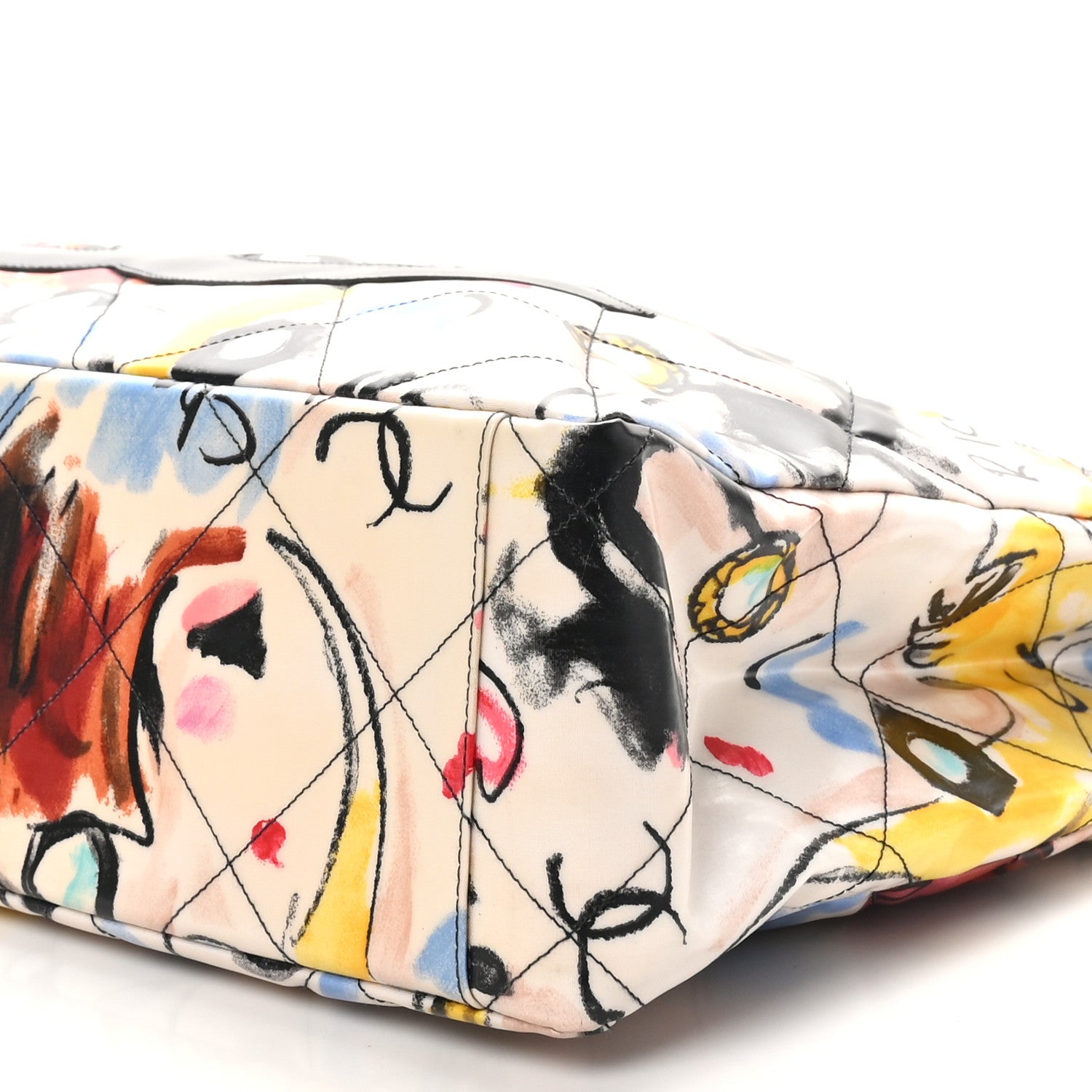 Chanel Coated Canvas XL Graffiti Tote Beige 11 of 11