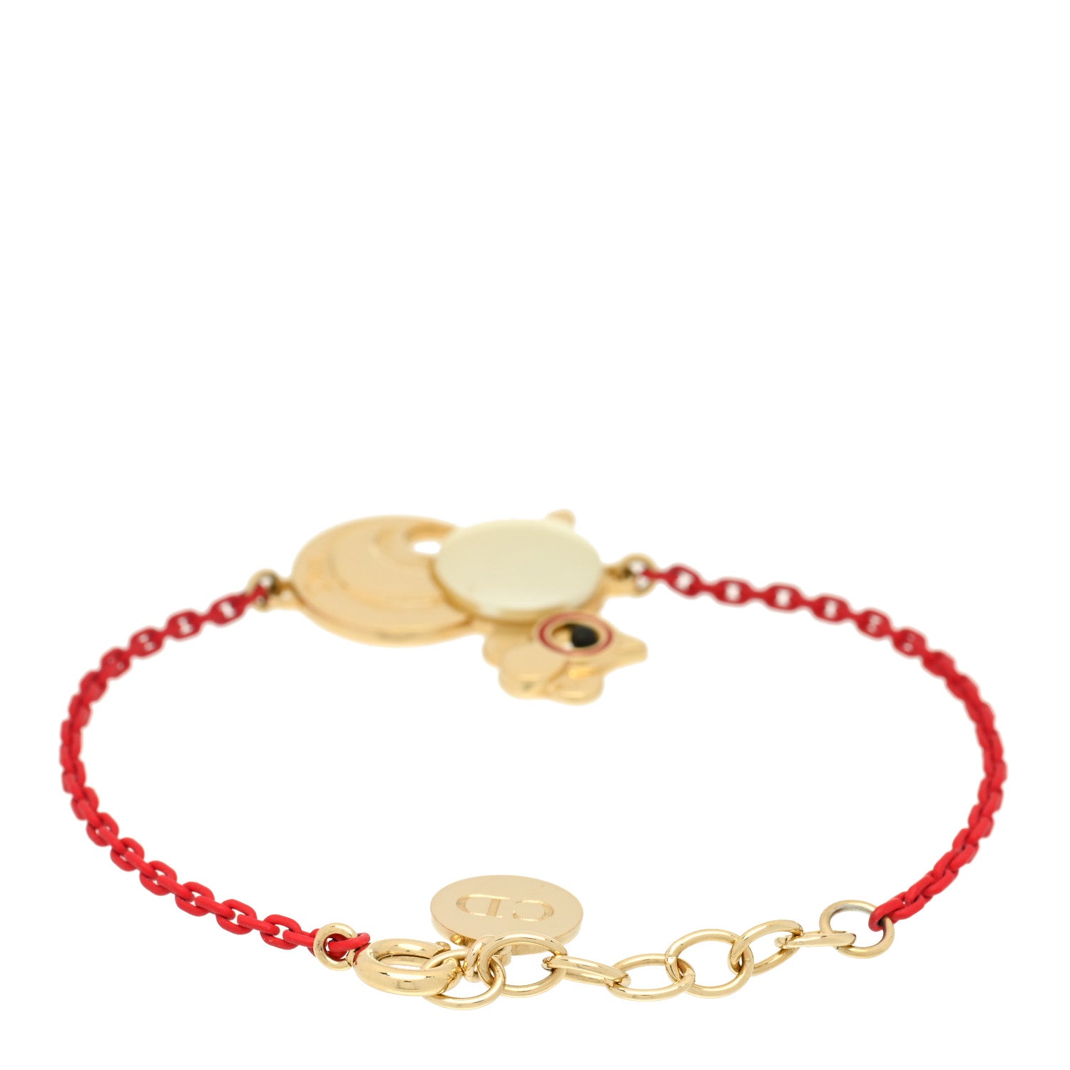 Christian Dior Pearl Diorelita Chinese New Year Rooster Bracelet Red 2 of 4