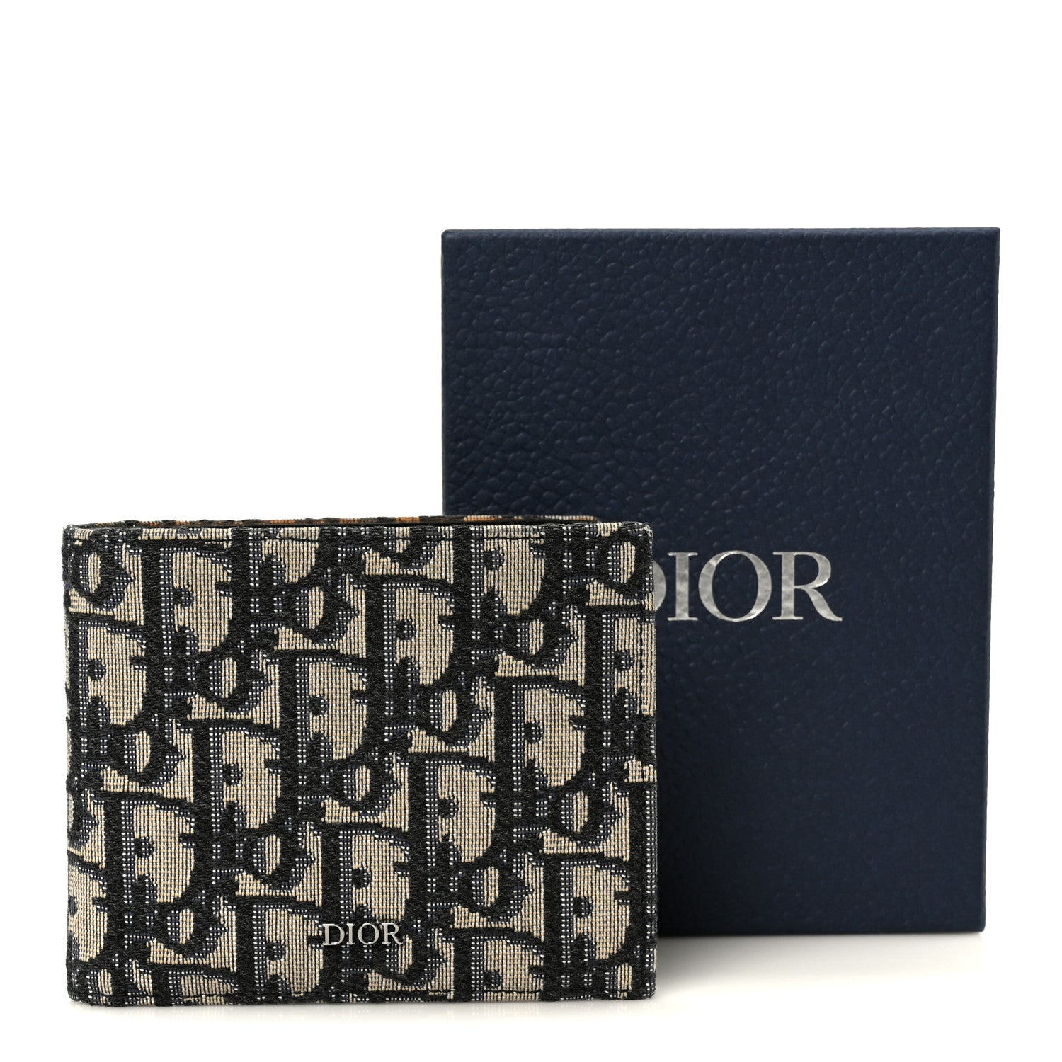 Christian Dior Oblique Compact Wallet Blue 12 of 12