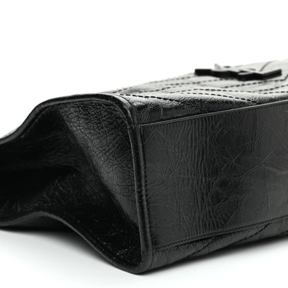 Saint Laurent Crinkled Calfskin Matelasse Monogram Niki Shoulder Bag Black 8 of 10