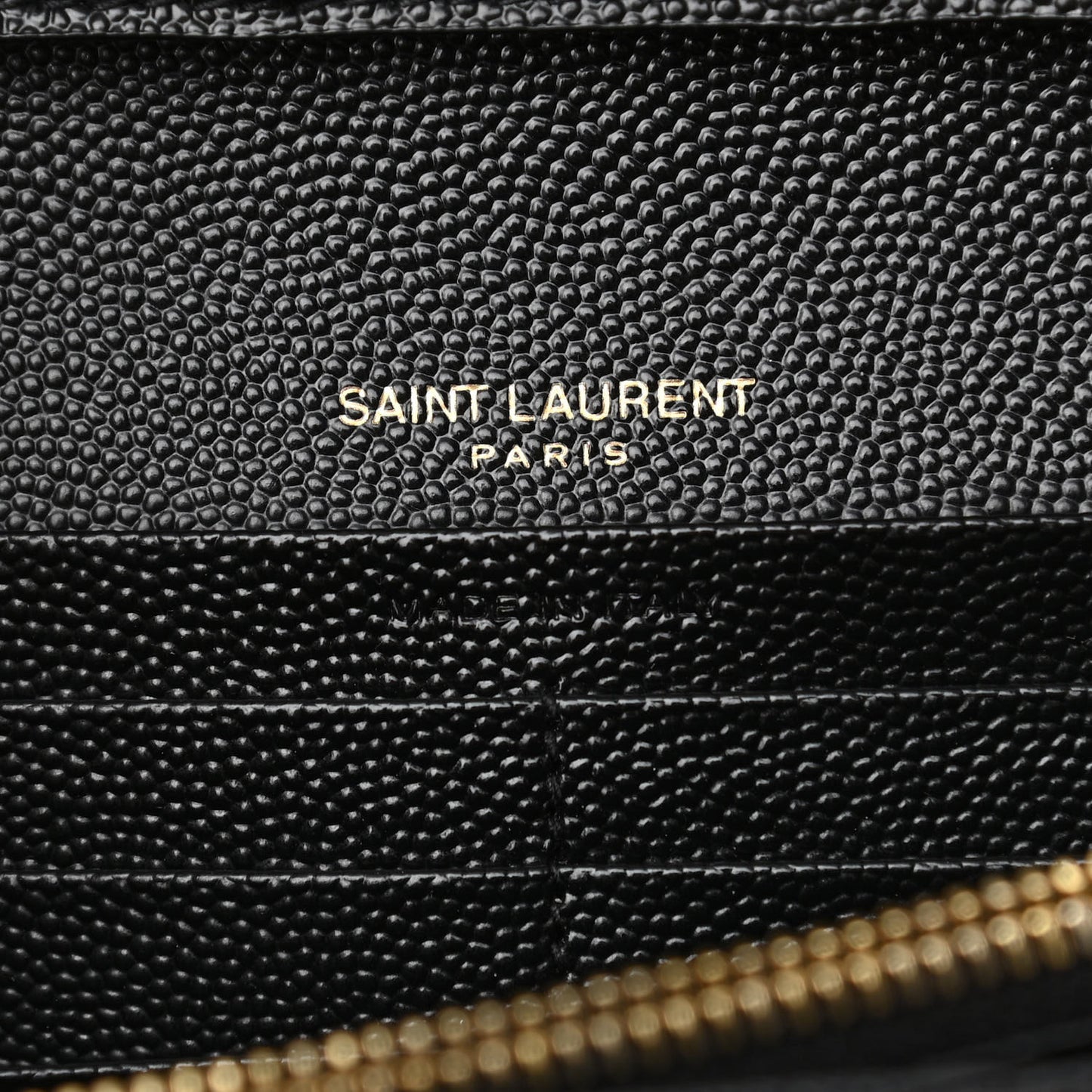 Grain De Poudre Matelasse Chevron Monogram Chain Wallet Black