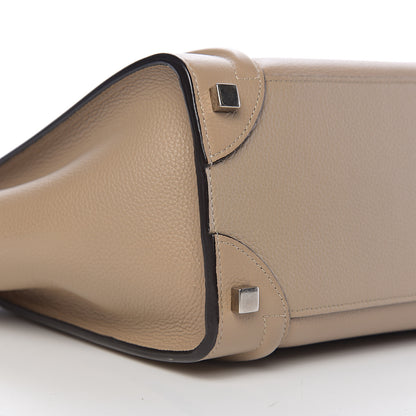 Celine Drummed Calfskin Micro Luggage Dune 7 of 8