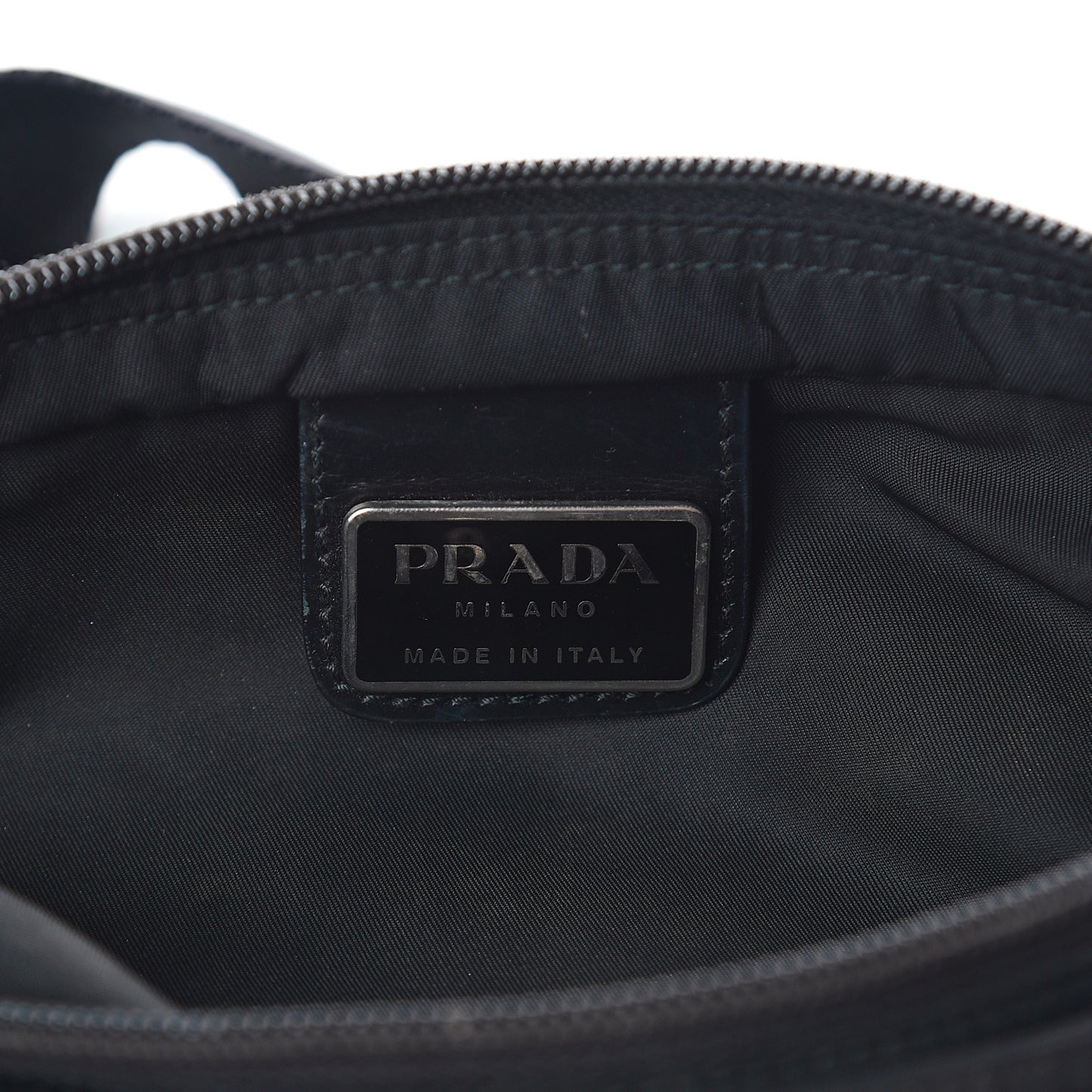 Nylon Flat Messenger Bag Black