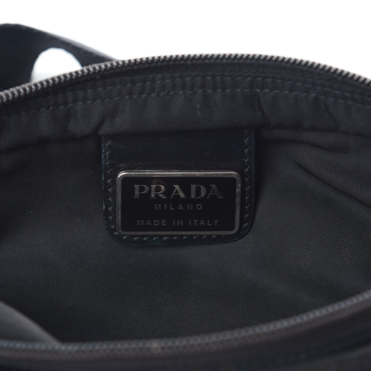 Prada Nylon Flat Messenger Bag Black 5 of 8