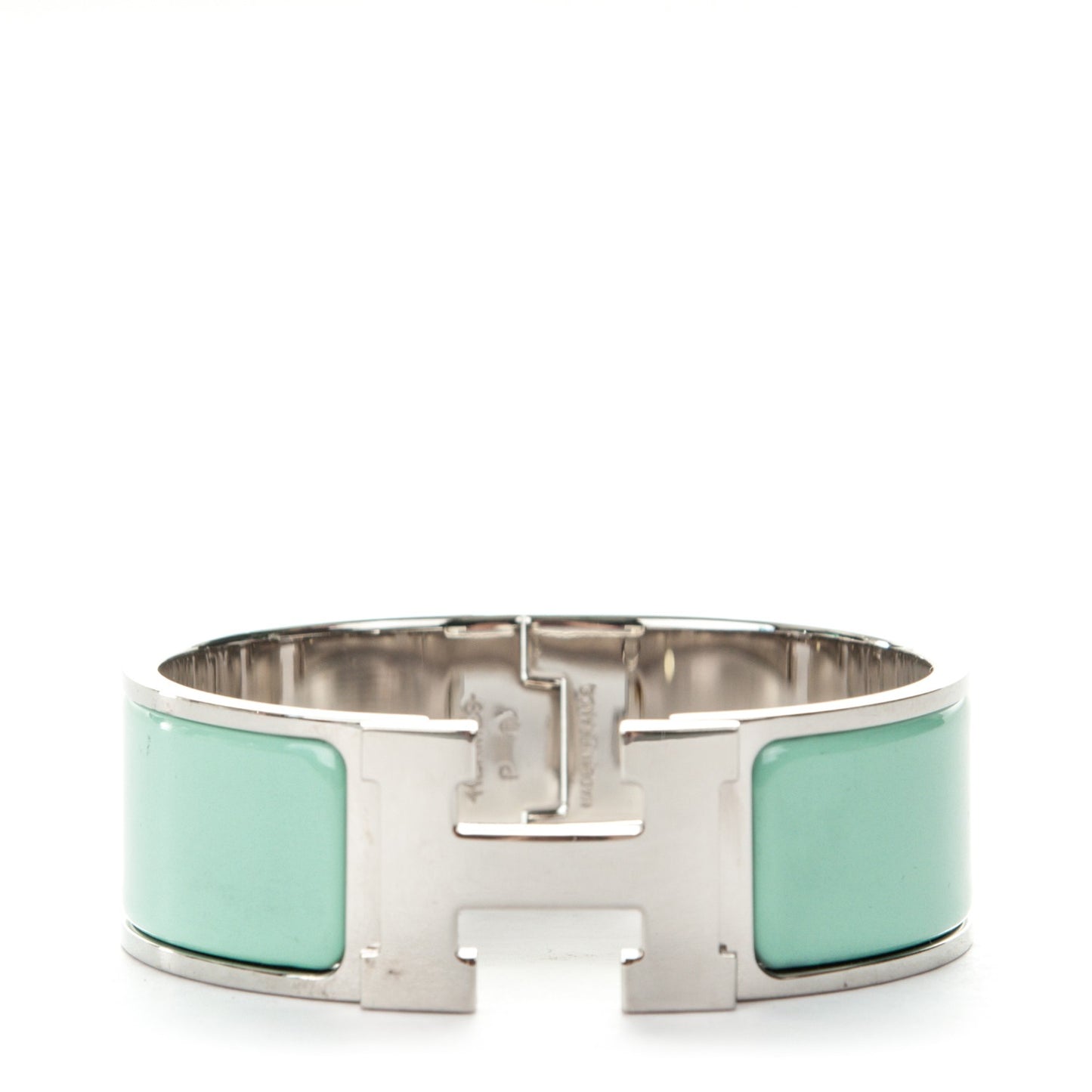 Enamel Wide Clic Clac H Bracelet PM Lagon
