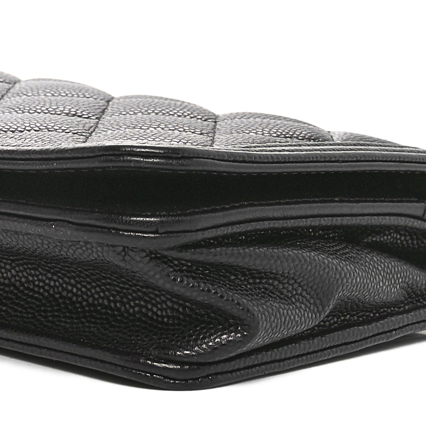Caviar Quilted Boy Wallet On Chain WOC Black