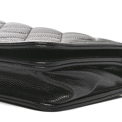 Chanel Caviar Quilted Boy Wallet On Chain WOC Black 10 of 11