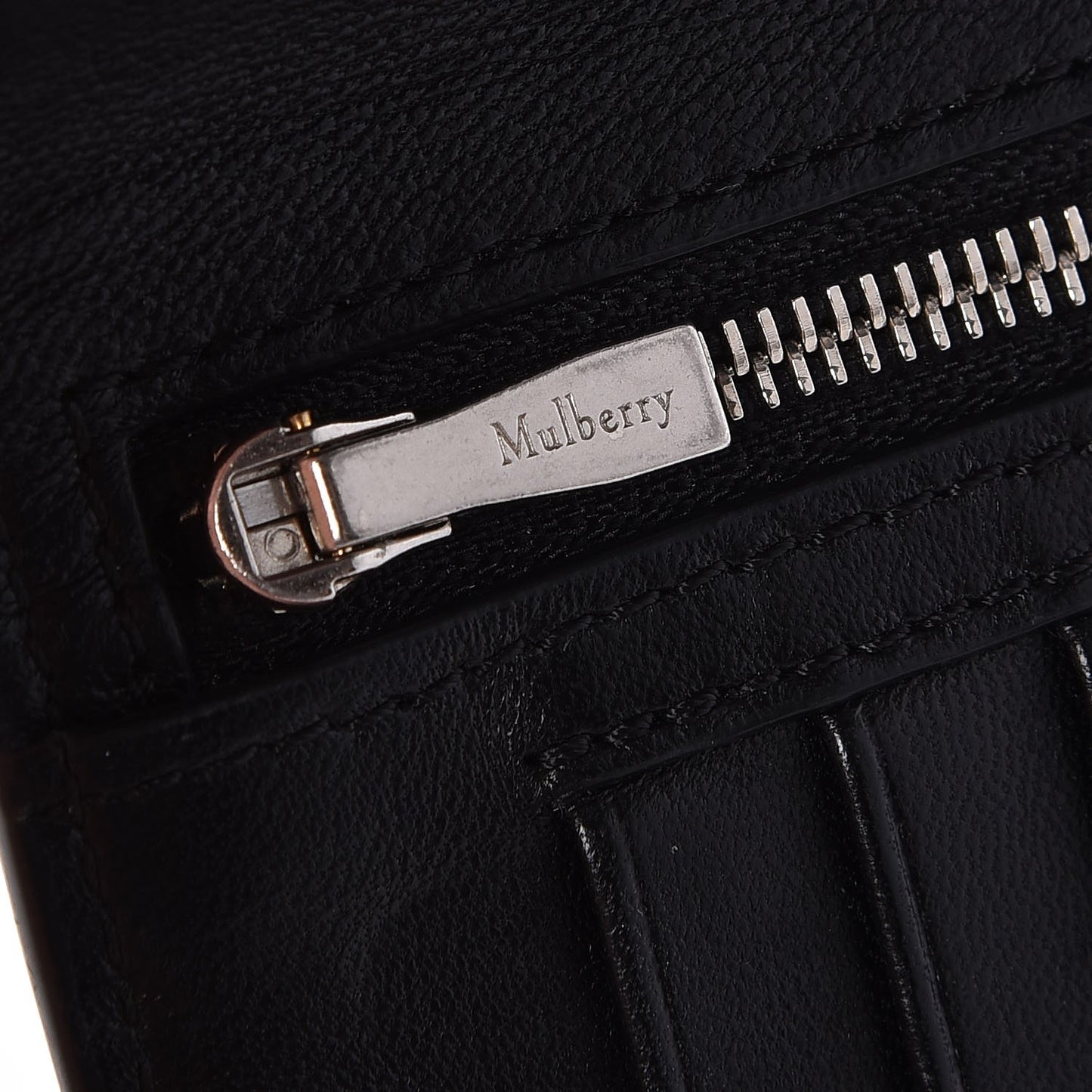 Smooth Calfskin Coat Wallet Black