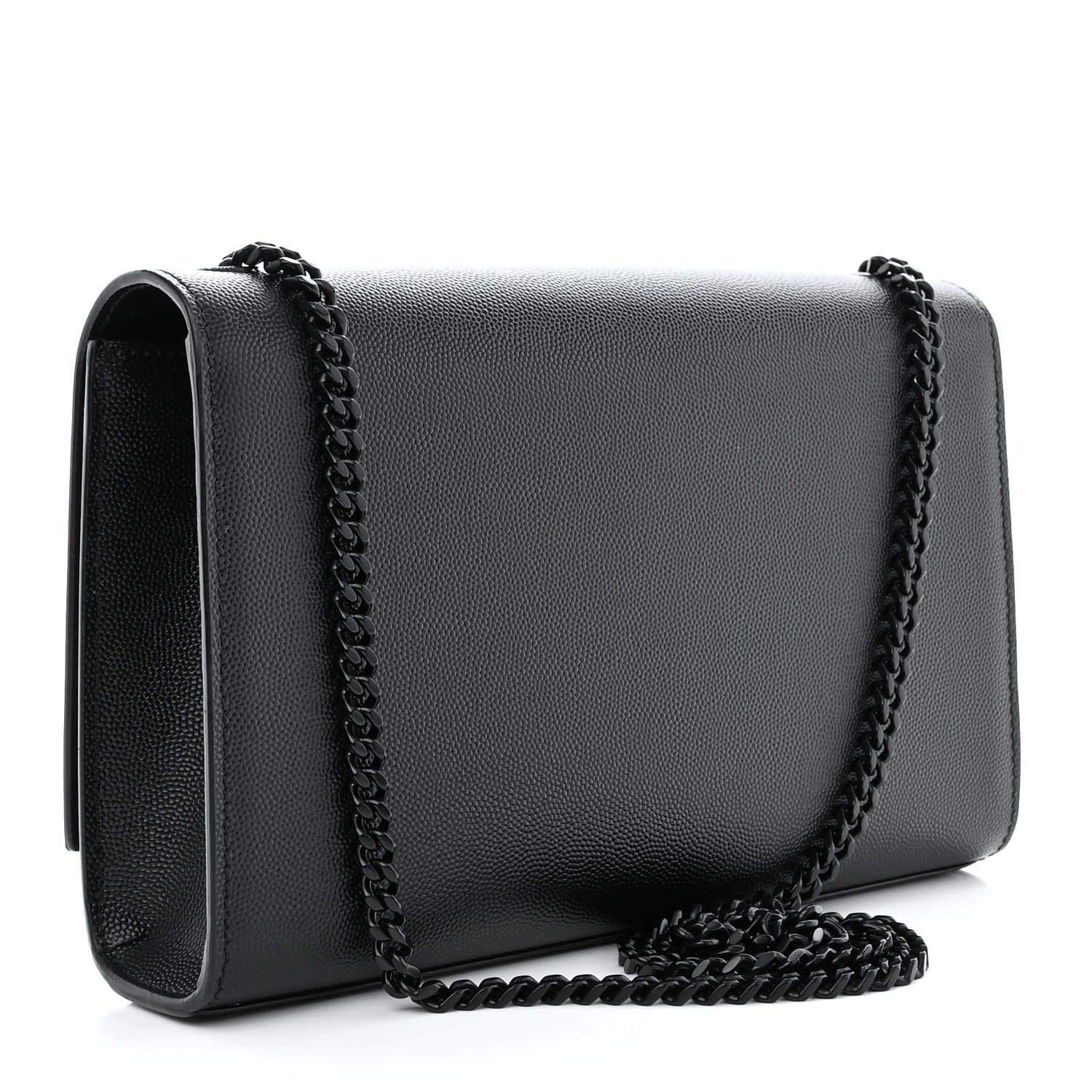 Saint Laurent Grain De Poudre Medium Classic Monogram Monochrome Kate Satchel Black 3 of 11