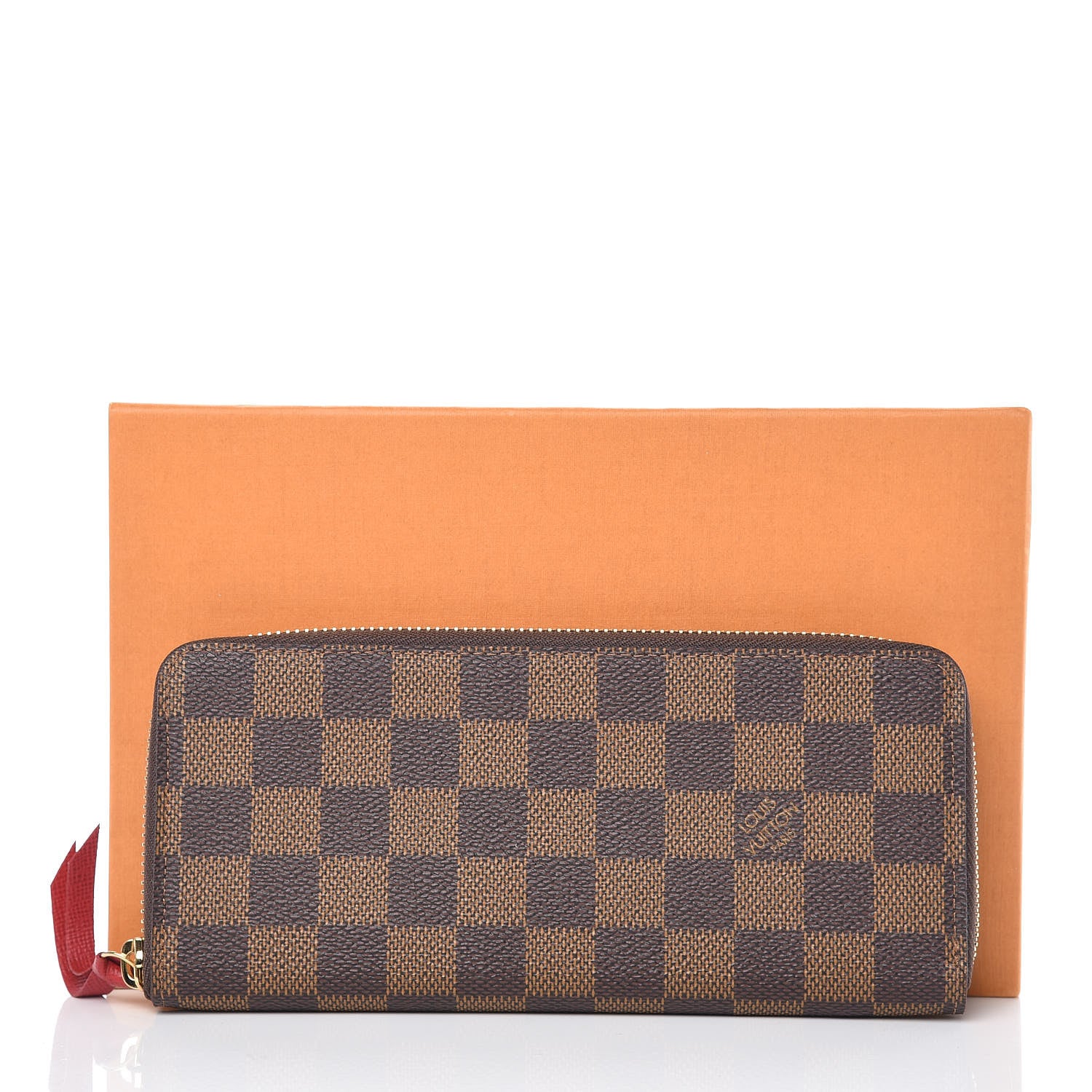 Louis Vuitton Damier Ebene Clemence Wallet Cherry 8 of 8