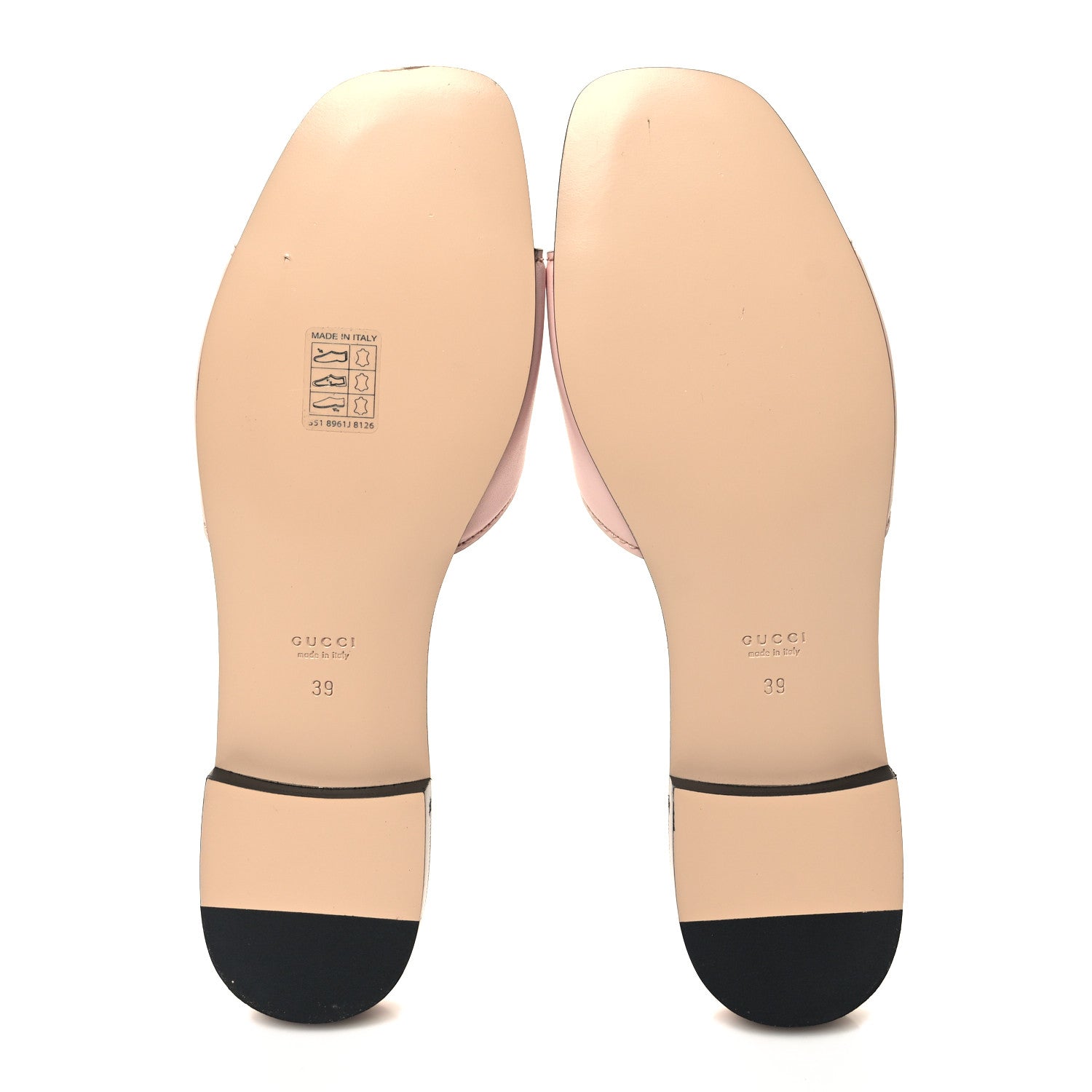 Gucci Cosmos Softy Calfskin Interlocking G Cut Out Slide Sandals 39 Pastel Pink 5 of 8
