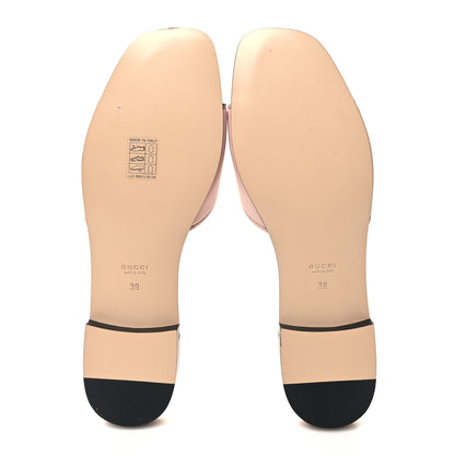 Gucci Cosmos Softy Calfskin Interlocking G Cut Out Slide Sandals 39 Pastel Pink 5 of 8