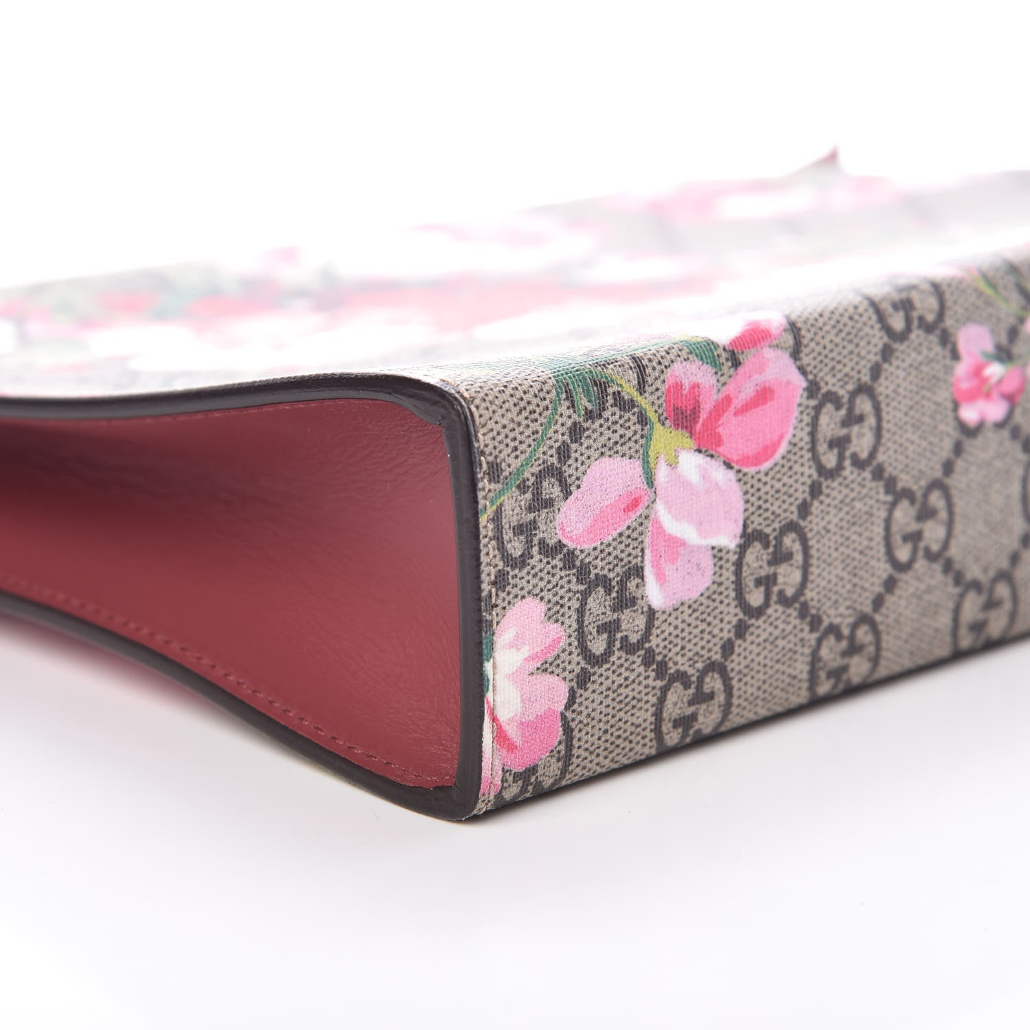 Gucci GG Supreme Monogram Blooms Large Cosmetic Case Beige Multicolor Dry Rose 8 of 10