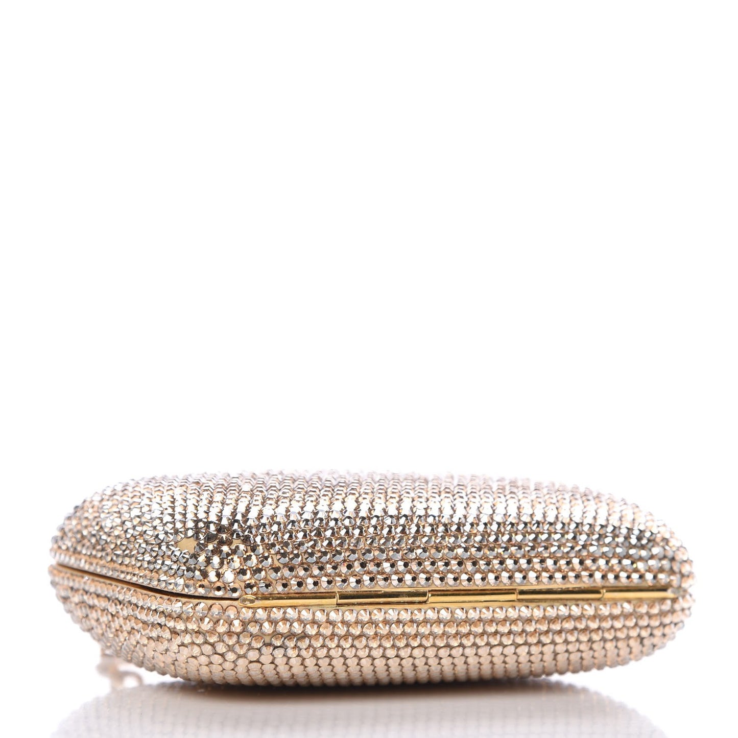 Swarovski Crystal Minaudière Clutch Gold
