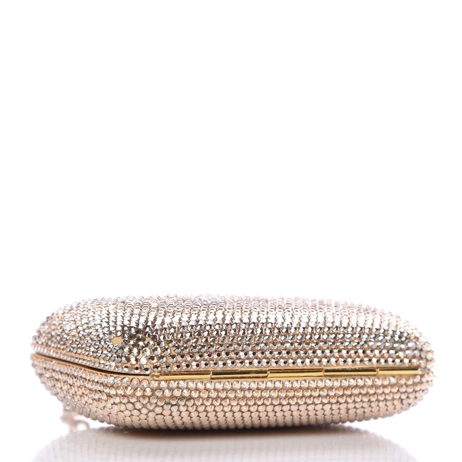 Judith Leiber Swarovski Crystal Minaudière Clutch Gold 4 of 12