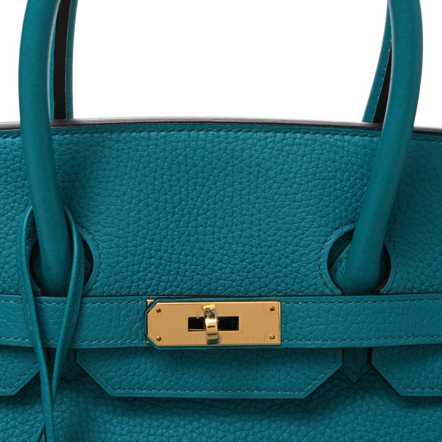 Taurillon Clemence Birkin 35 Bleu Paon