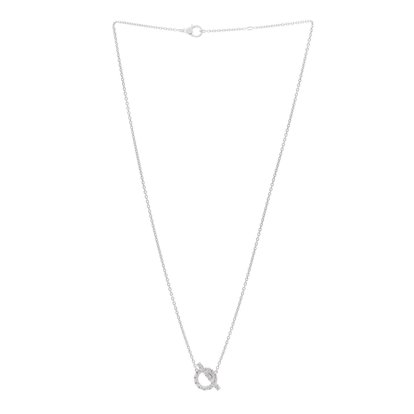 18K White Gold Diamond Finesse Pendant Necklace