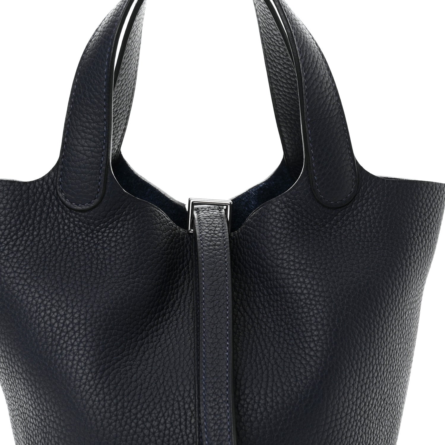 Hermes Taurillon Clemence Picotin Lock 18 PM Bleu Nuit 8 of 12