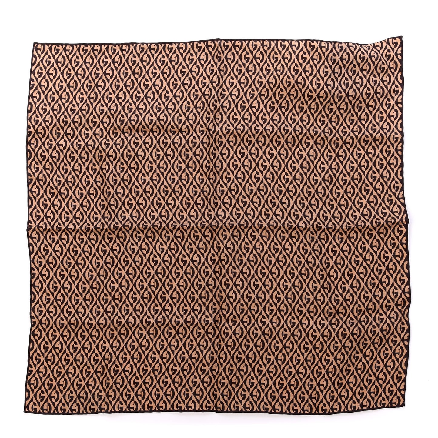Silk G Rhombus Scarf Beige Brown