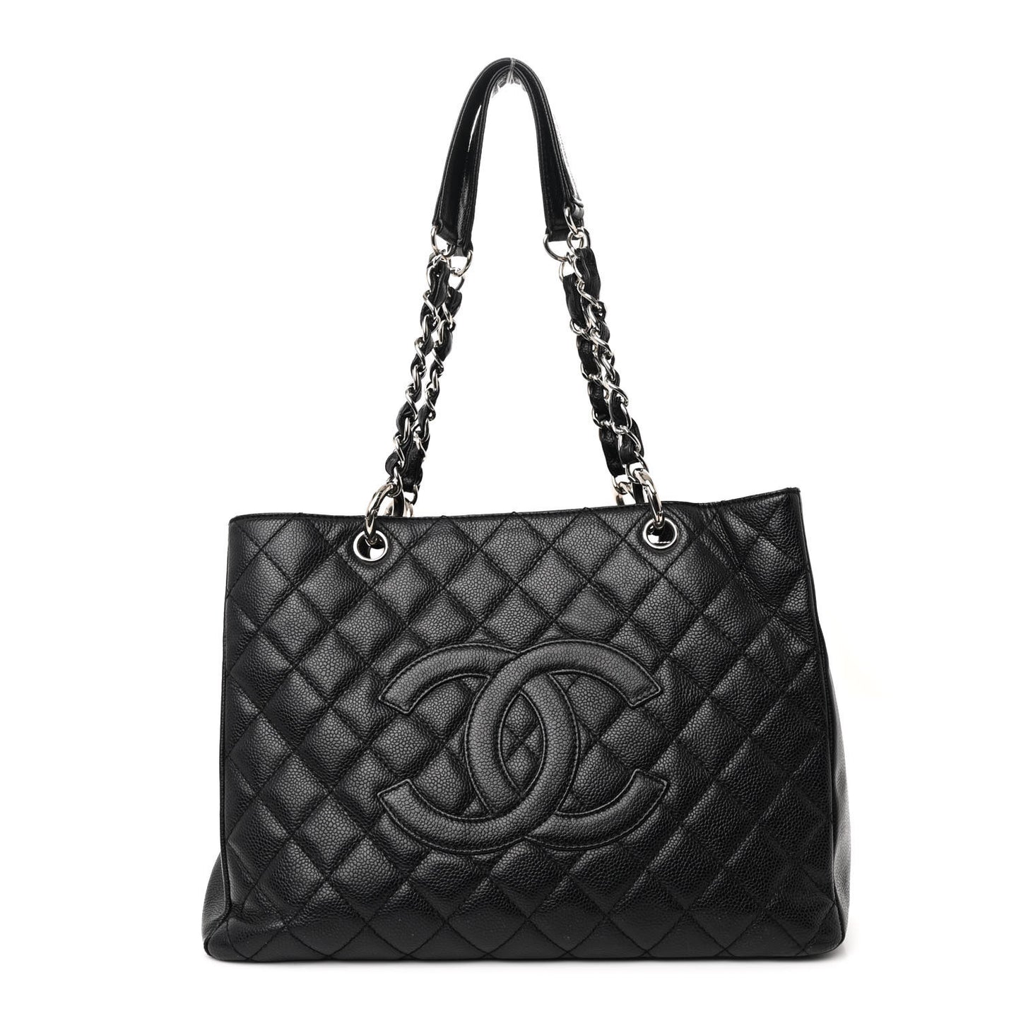 Caviar Quilted Grand Shopping Tote GST Black