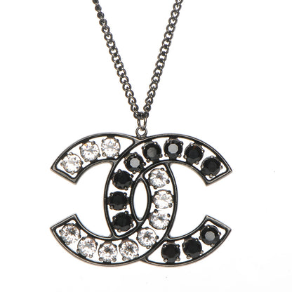 Chanel Ruthenium Crystal CC Necklace Black 4 of 5