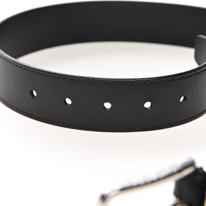 Louis Vuitton Calfskin 35mm Pont Neuf Belt 75 30 Black 4 of 6