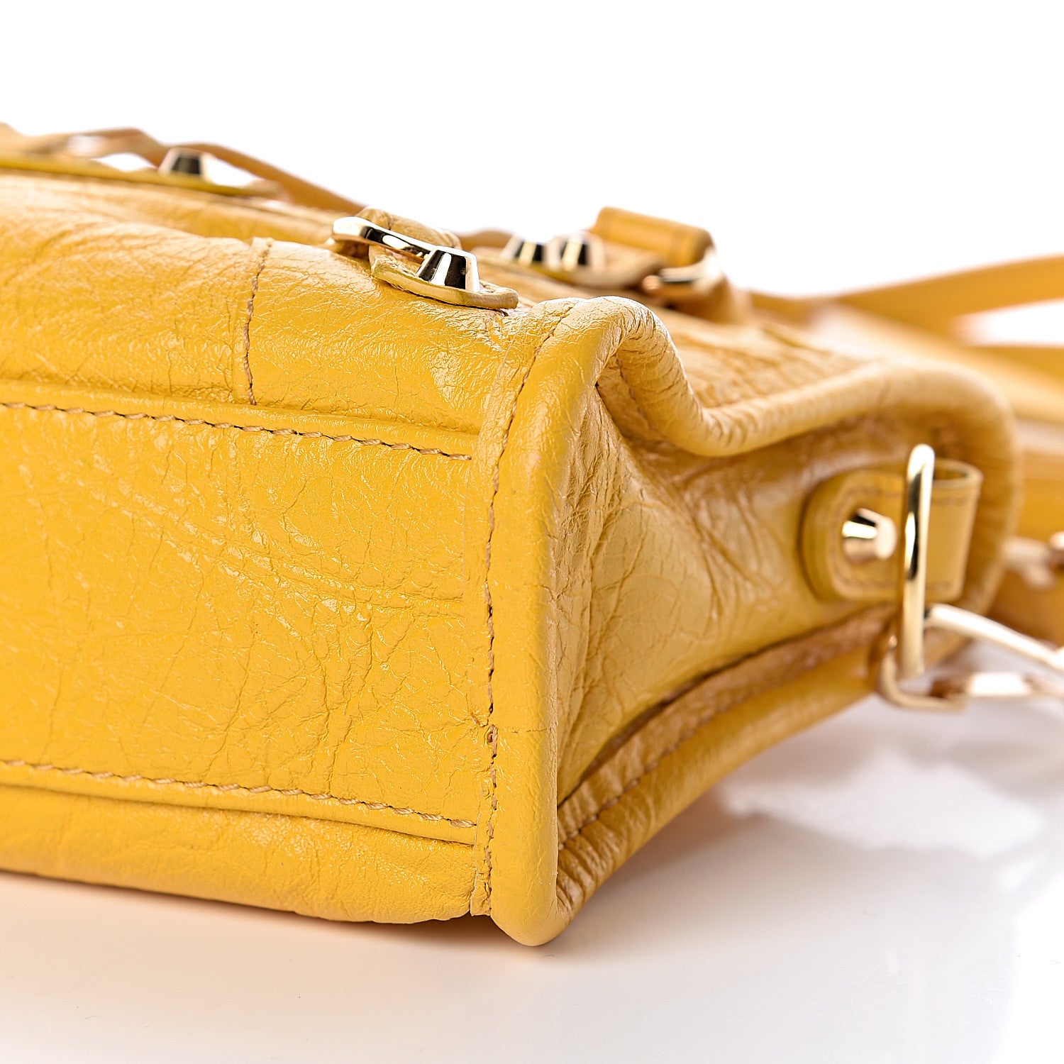 Balenciaga Agneau Classic Gold Hardware Nano City Jaune Epi 11 of 11
