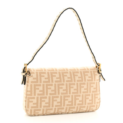 Fendi Wool Cuoio Romano Selleria FF 1974 Baguette 1997 Beige Cammello Camelia 3 of 10